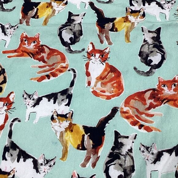 Cat Kitchen Dishtowel Lot of 2 Christmas Cat In box World Market Cats Towel - Picture 4 of 10